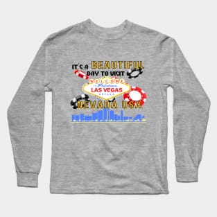 Travel to beautiful Las Vegas in Nevada. Gift ideas for the travel enthusiast available on t-shirts, stickers, mugs, and phone cases, among other things. Long Sleeve T-Shirt